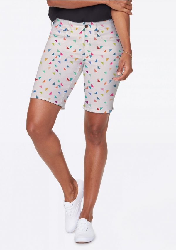 Abstract Triangles  - Ladies Golf Shorts