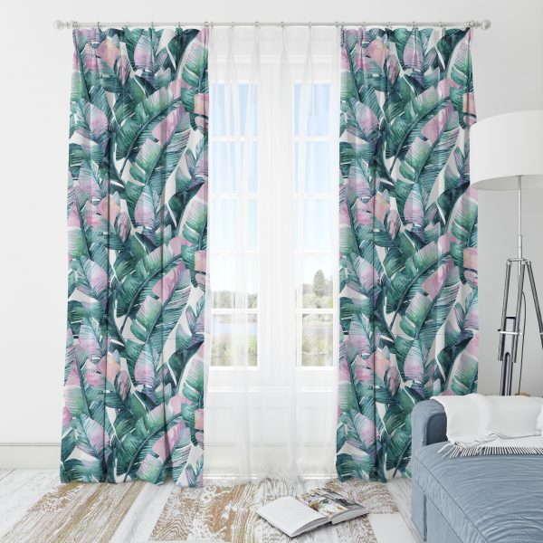 Tropical Leaves - Custom Curtains